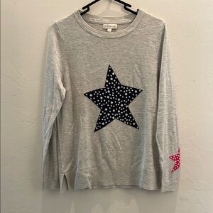 Monsoon London Gray Star Sweater Small